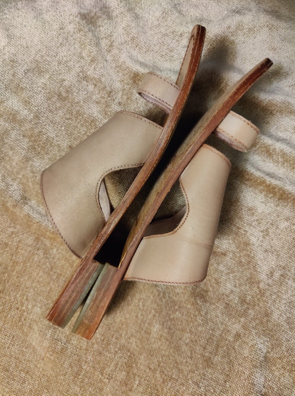 Free People Sant Antoni Slide Natural Sandals Size 7.5 (38) - Picture 6 of 13